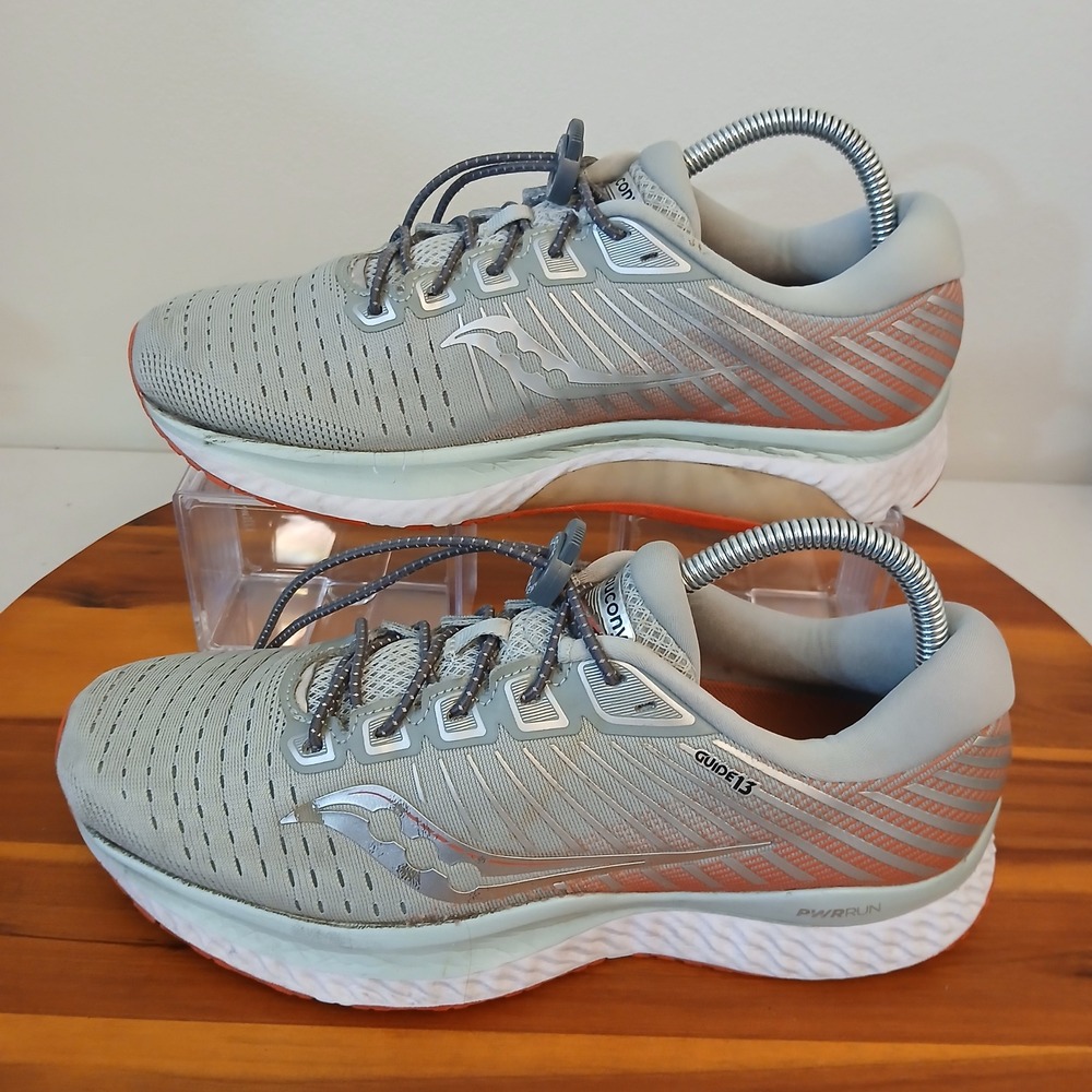 Saucony Guide 13 Womens 9.5 Grey Running Shoes Sneakers Athletic S10548-45
